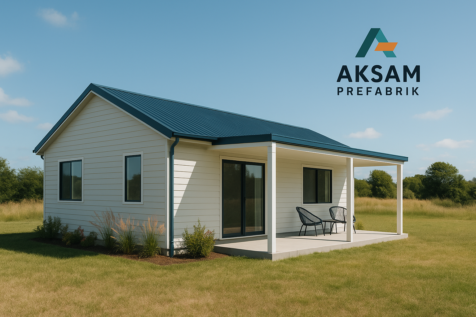 Modern prefabrik ev görseli